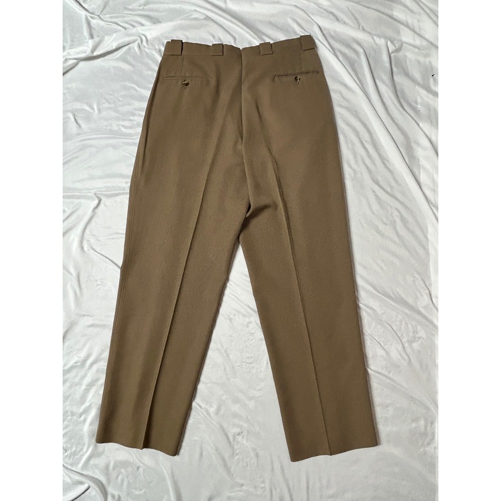 Vintage Bachrach Mens Brown Pleated Wool Dress Pants Made in USA Trousers 34x32 - Picture 7 of 16